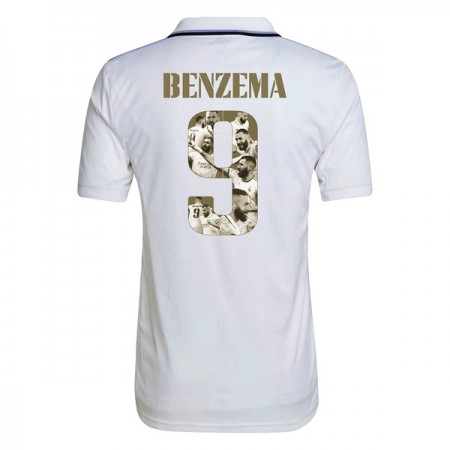 Fotbalové dresy Real Madrid BENZEMA 9 Ballon d Or Domácí Dres 2022-23 Krátký Rukáv
